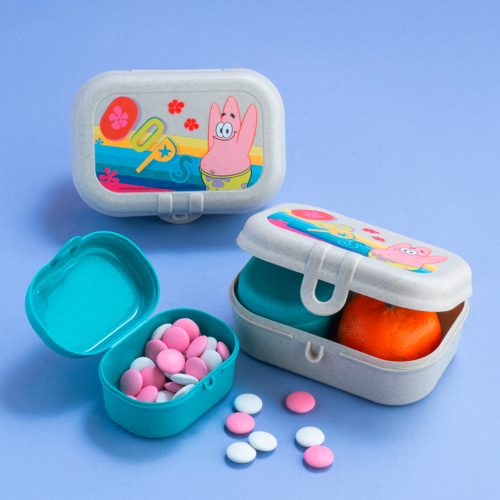 Koziol Pascal Ready Mini SpongeBob Patrick Lunchbox Set 3 teilig organic sand - Lebensmittelbehälter / Vorratsdosen