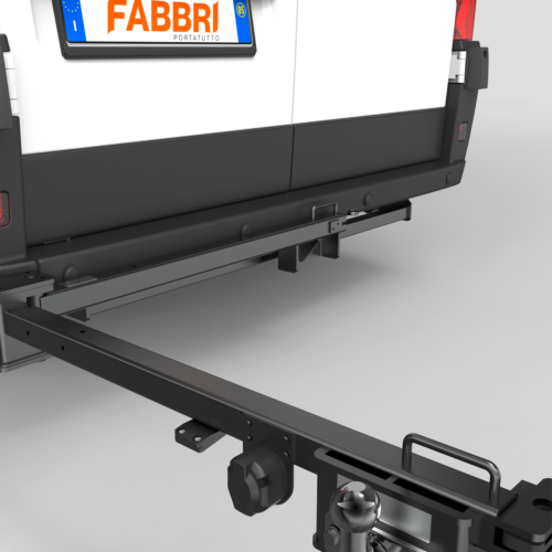 Fabbri Mose Schwenkadapter Fahrradträger Anhängerkupplung Fiat Ducato schwarz - Fahrradträger für Anhängerkupplungen von Fabbri Portatutto