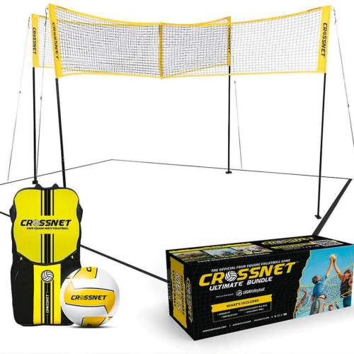 Crossnet Volleyballnetz Set 4 Ecken Spiel verstellbar  4–8 Spieler - Spielsachen