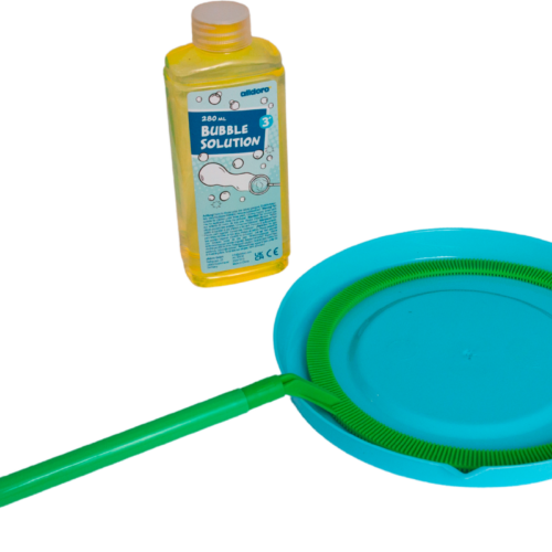 alldoro Riesen Seifenblasen Set XXL Seifenblasenring 3 teilig 280 ml - Spielsachen