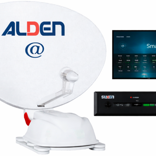 Alden AS2@ 80 Satellitenanlage mit S.S.C. HD-Steuermodul und Smartwide LED-TV inkl. LTE-Dachdurchführung Ultrawhite 22 Zoll - Camping-Sat-Anlagen