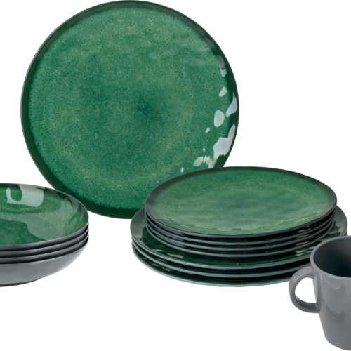 Brunner Lunch Box Geschirr-Set 16-tlg. sea green für 4 Personen - Kunststoff und Melamin Geschirr-Sets