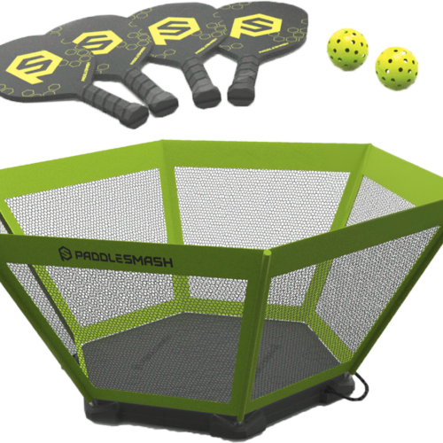 PaddleSmash Spielset mit Schlägern, Pickleball  und Netzsystem faltbar 7-teilig - Spielsachen