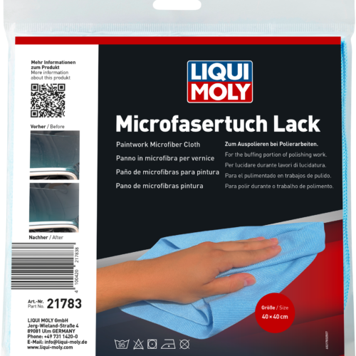 Liqui Moly Microfasertuch Lack 40 x 40 cm hellblau - Bürsten, Schwämme, Tücher