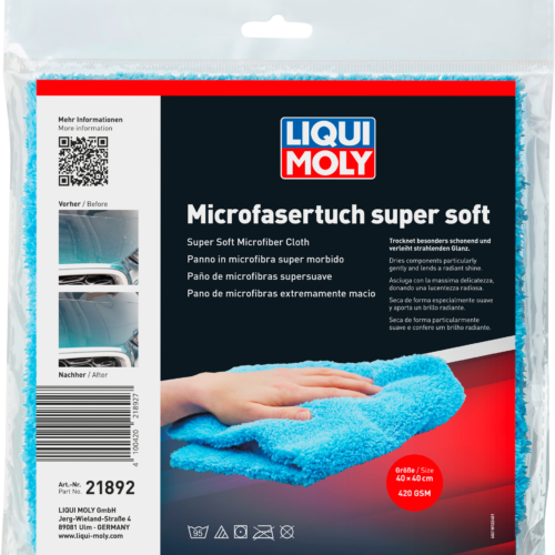 Liqui Moly Microfasertuch Super Soft 40 x 40 cm hellblau - Bürsten, Schwämme, Tücher