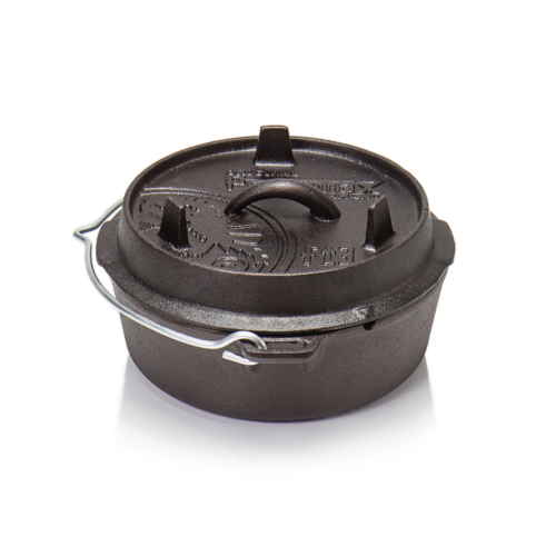 Petromax Dutch Oven Feuertopf 1,6 Liter mit Deckel und planer Boden - Camping-Töpfe