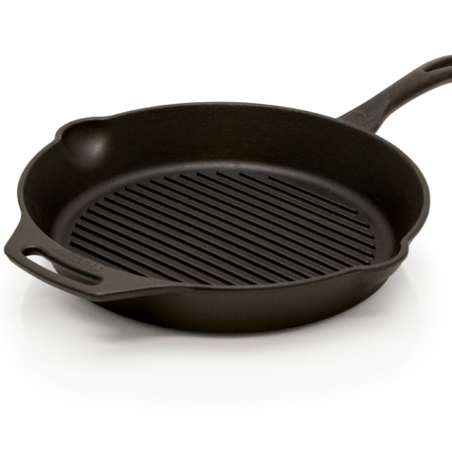 Petromax GP30 Gusseisen Grill-Feuerpfanne mit Stiel 30 cm - Camping Pfannen & Woks