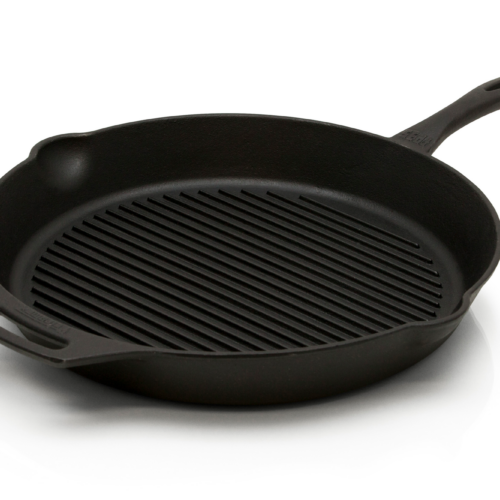 Petromax GP35 Gusseisen Grill-Feuerpfanne mit Stiel 35 cm - Camping Pfannen & Woks