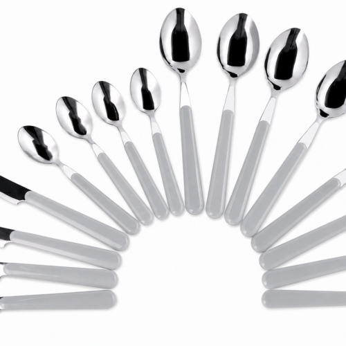 Berger Brezza Edelstahl Besteck-Set 16 tlg. grau für 4 Personen - Campingbesteck