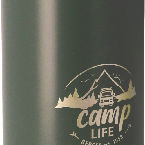 Camplife Edelstahl Thermo-Trinkflasche 500 ml olive matt - Isolierflaschen & Isobehälter