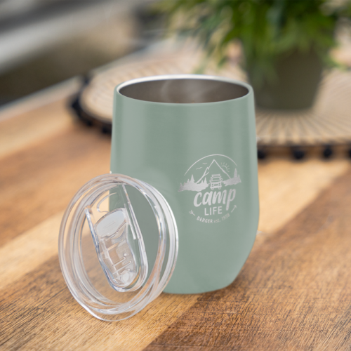 Camplife Edelstahl Thermo-Trinkbecher mit Deckel 360 ml grün - Isolierbecher