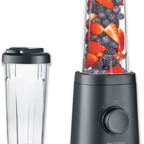 Severin SM 3743 Smoothie Mixer 320 W mit 2 Mix & Go Bechern 600 ml - Kochgeräte & sonstiges