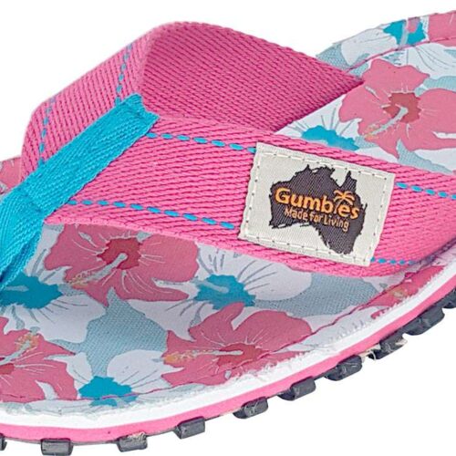 Gumbies Mixed Hibiscus Zehenstegsandale pink 37 - Damenschuhe