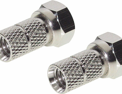 Berger F-Aufdrehstecker 2er-Set für Koaxialkabel 6  mm - Sat-Zubehör