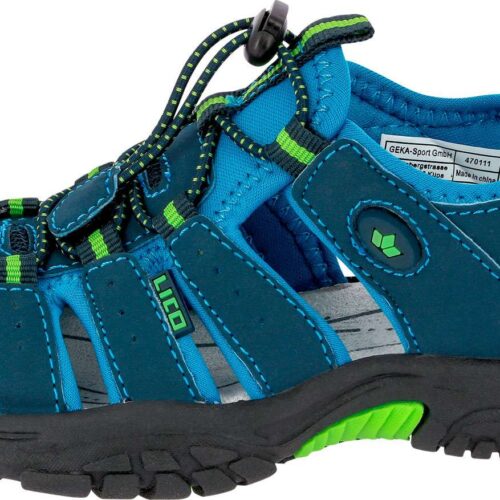 Lico Nimbo Kinder Zehenschutzsandalen blau lemon 28 - Kinderschuhe