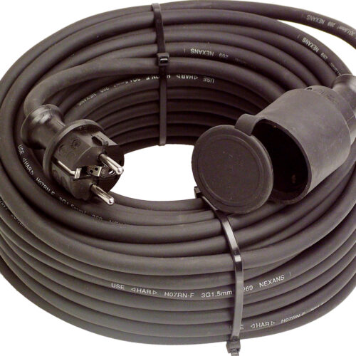 as Schwabe Gummi-Schutzkontakt-Verlängerungskabel 25 Meter - 230 V Steckdosen von AS-Schwabe