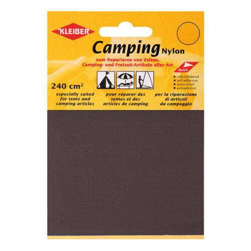 Kleiber Camping Nylon Reparaturflicken Dunkelbraun (2 Stück) - Zeltreparatur