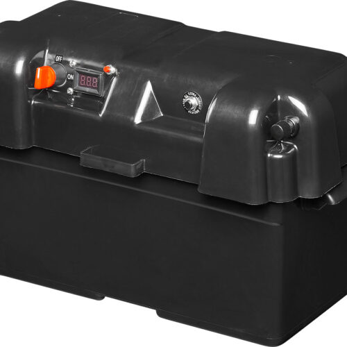 PAT Batteriebox V02 mit USB-Steckdose, 12V-Steckdose & Voltmeter IP44 - Zubehör Batterien