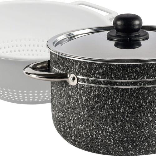 Berger Stone Rock Pasta Topfset 3-tlg. mit Antihaftbeschichtung - Camping-Töpfe