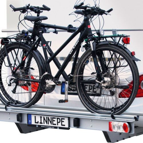 Linnepe Lastenträger Findus 2.0 für Reisemobile für 2 Fahrräder , E-Bike geeignet - Heck-Fahrradträger