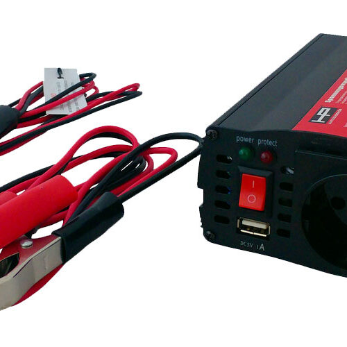 HP Spannungswandler 12 V auf 230 V mit Batterieklemmen und 12 V - Stecker 300 - 600 W - Wechselrichter & Spannungswandler von HP Autozubehör