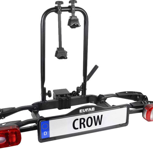 Eufab Fahrradträger Anhängerkupplung Crow für 2 Fahrräder, E-Bike geeignet - Fahrradträger für Anhängerkupplungen
