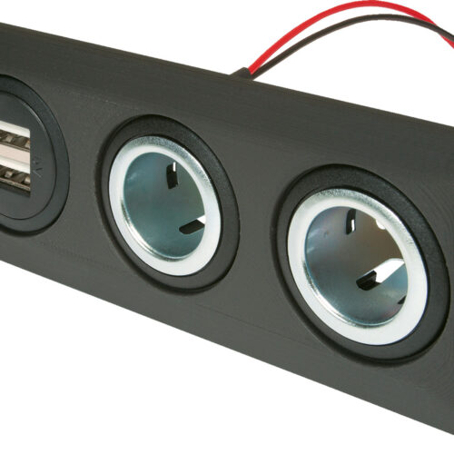 Pro Car Einbausteckdose mit USB-A Doppelsteckdose - 12 / 24 V Einbausteckdosen von ProCar