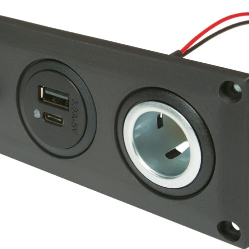 Pro Car Einbausteckdose mit USB-C/A Doppelsteckdose - 12 / 24 V Einbausteckdosen von ProCar