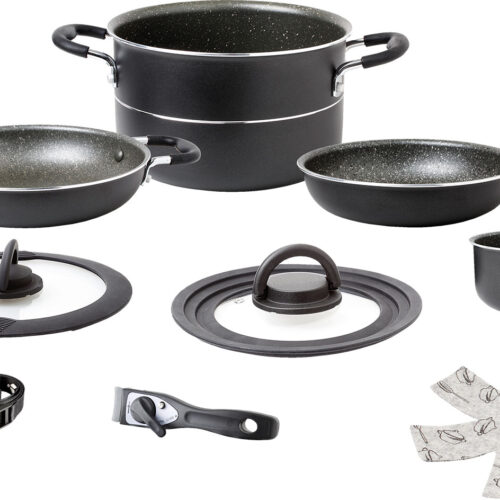 Brunner Pirate NG Topfset Aluminium mit Vacublock 9-teilig Ø 24 cm - Kochgeschirr-Sets