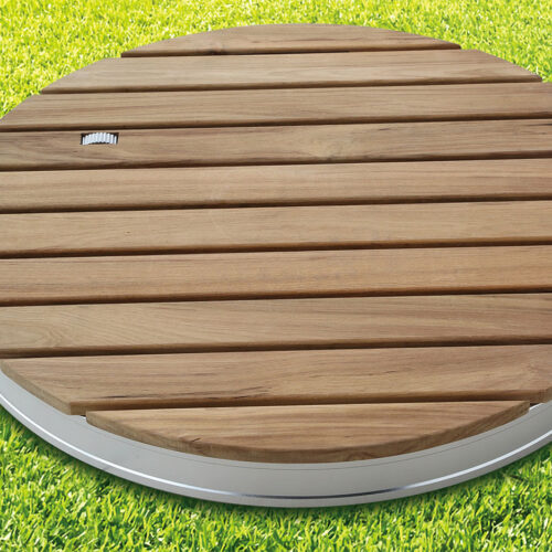 Breuer Fontana Gartendusche / Bodendusche Holz rund - Campingduschen & Zubehör