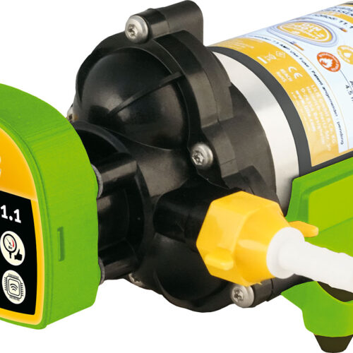 Lilie IQflo 11.1 Wasserdruckpumpe inkl. 2 Aufschraubtüllen 10 mm 12V 2,4 bar 11 l/min - Wasserpumpen
