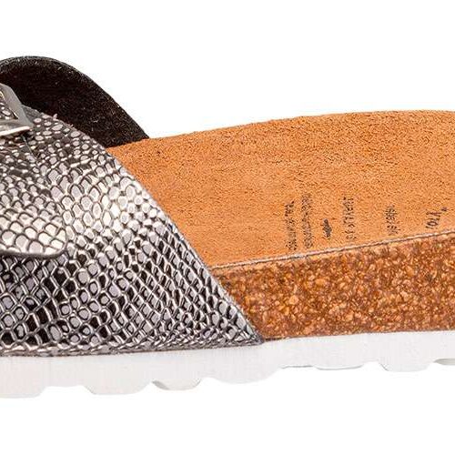 Lico Bioline Once More Damen Pantoletten silber 37 - Damenschuhe