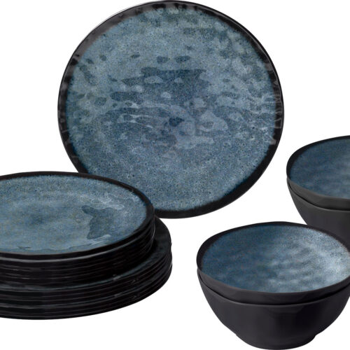Brunner Midday Venetian Geschirr-Set 12-tlg. blue für 4 Personen - Kunststoff und Melamin Geschirr-Sets