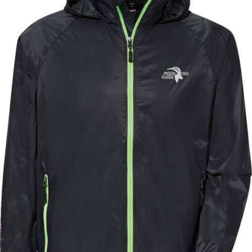 Mountain Guide Lima II Damen und Herren Regenjacke schwarz S - Herrenjacken