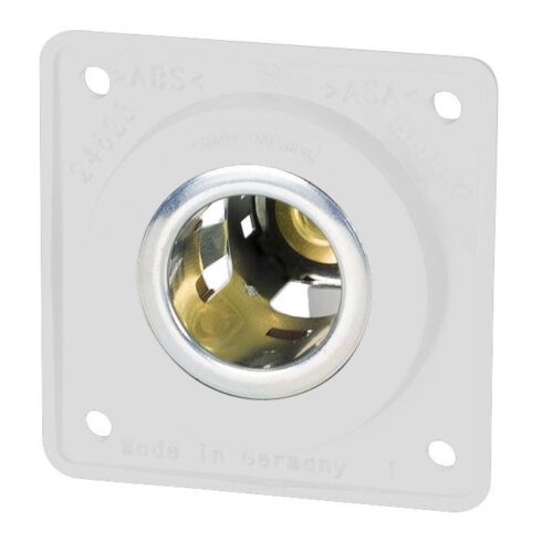 Berker Power Steckdose 12 V mit Flachsteckeranschluss polarweiß - 12 / 24 V Einbausteckdosen