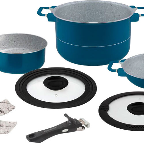 Brunner Carezza Magnetogrip Topfset 8-tlg. - 20 cm - Camping-Töpfe
