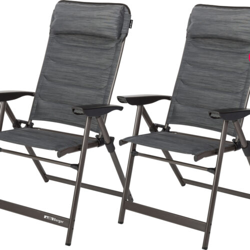 Berger Slimline Klappsessel 2er Set Anthrazit - Klappstühle
