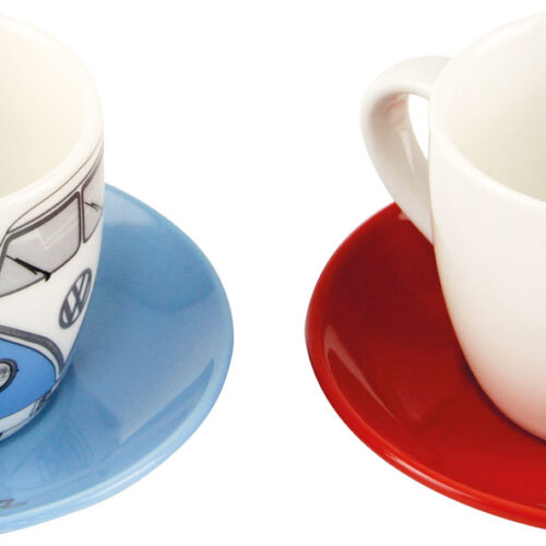VW Collection T1 Bulli Espresso Tassen Set 2 Stück 100 ml - Becher & Tassen