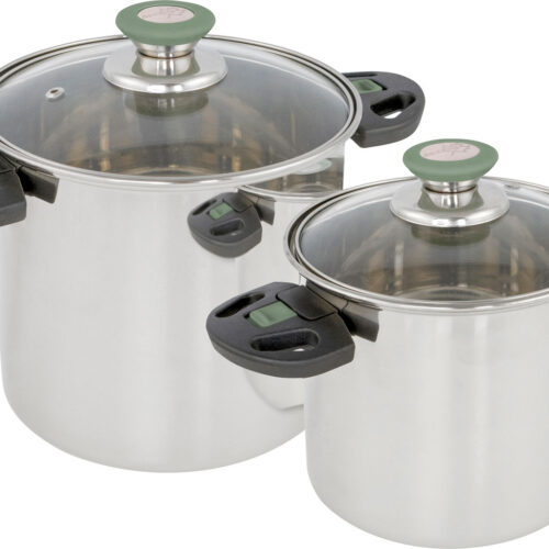 Bo-Camp Elegance Compact Edelstahl Kochtopf Set 2-tlg. - Camping-Töpfe