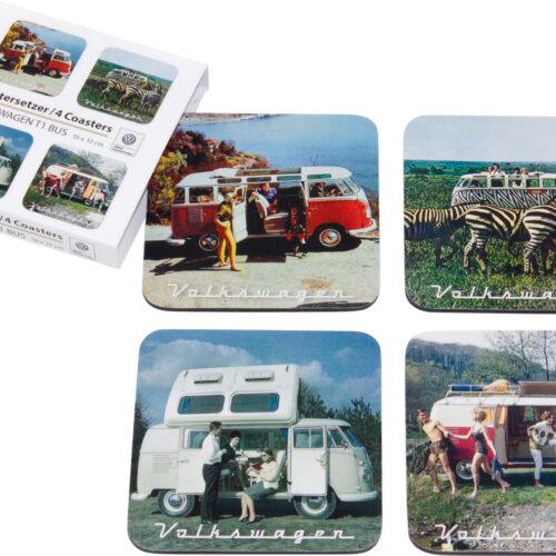 VW Collection T1 Bus Untersetzer 4er Set für Tassen Scenerie - Sonstiges Küchenzubehör