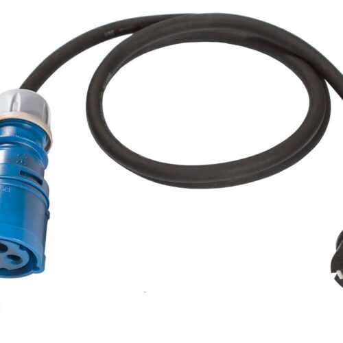CEE Adapter 3-polig Schutzkontaktstecker 1,5 m mit Klappdeckel am CEE Stecker - CEE-Stecker & -Adapter von Weingärtner Kabel