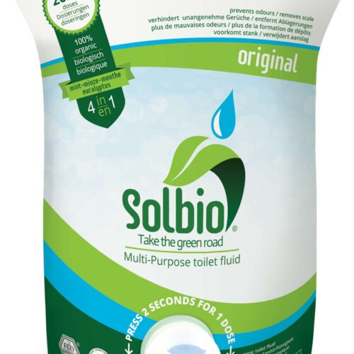 Solbio Original Sanitärflüssigkeit biologischer Sanitärzusatz Eukalyptus Minze 0,8 Liter - Sanitärzusätze & -flüssigkeiten
