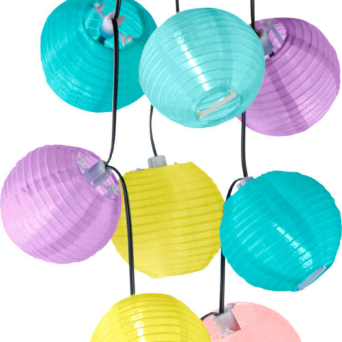 Edco Solar Lampionkette LED bunt 240 cm - Ambiente & Beleuchtung