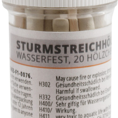 Origin Outdoors Wasserfeste Sturmstreichhölzer in Dose 20 Hölzchen - Grillanzünder und -Kohle