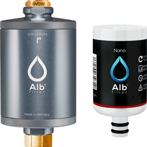 Alb Filter Travel Nano Trinkwasserfilter Keimsperre für den Festeinbau mit Geka Anschluss Titan - Trinkwasseraufbereitung
