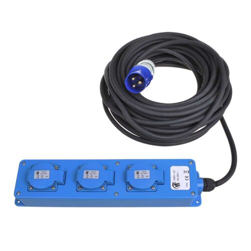 PAT CEE 3-fach Steckdosenleiste Schutzkontakt 5 Meter - CEE-Kabel