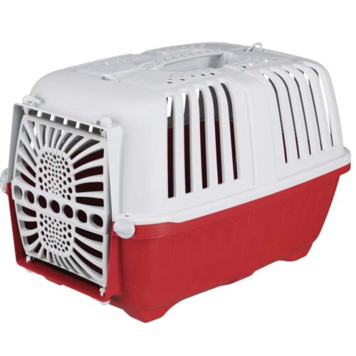 Jollypaw Transportbox Größe XS-S rot/hellgrau - Hundetransportboxen und Autoschutz