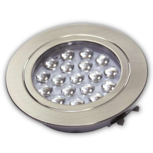 Dimatec Einbaustrahler LED 1,2 Watt Nickel gebürstet - Einbauleuchten & Leuchtmittel