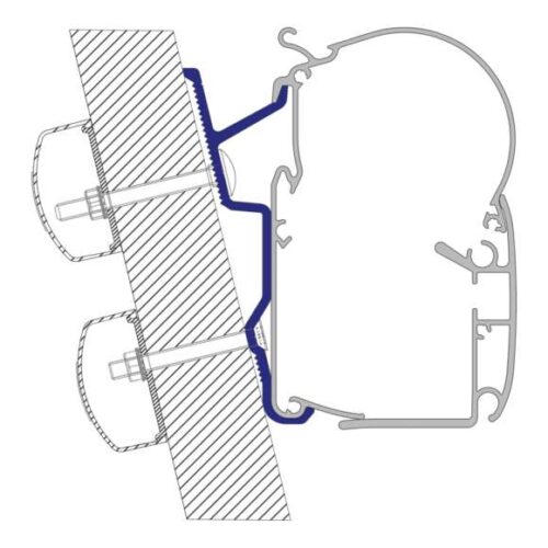Dometic PW-ADAPT Adapter für Wandmarkisen PW 1100, PW 1500 & PW 3800 4,0m - Markisenadapter