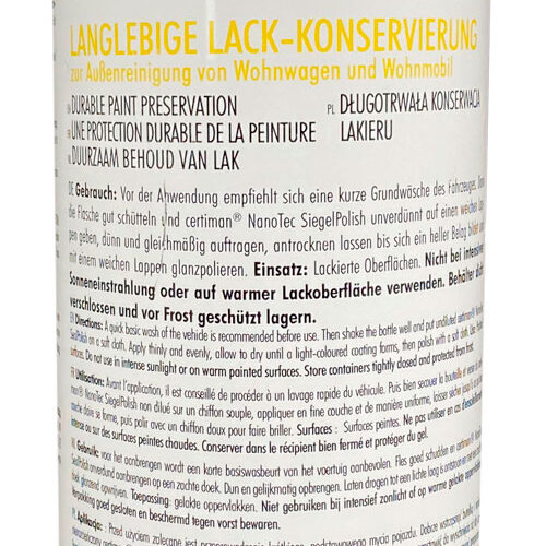 Certiman NanoTec SiegelPolish 1 Liter - Außenbereich & Lack